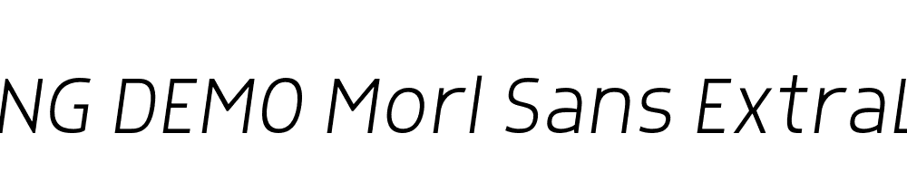  DEMO Morl Sans ExtraLight Italic