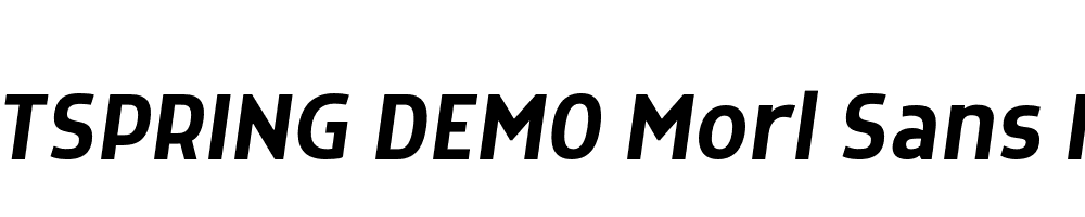  DEMO Morl Sans Italic