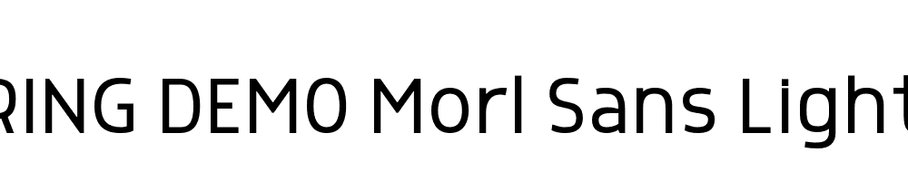  DEMO Morl Sans Light Regular