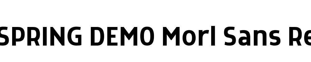  DEMO Morl Sans Regular