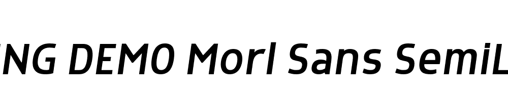  DEMO Morl Sans SemiLight Italic