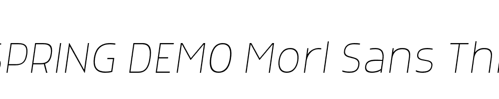  DEMO Morl Sans Thin Italic