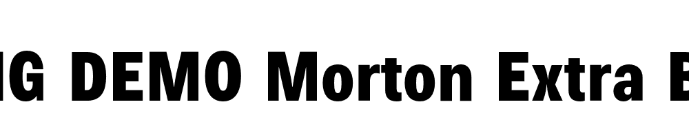  DEMO Morton Extra Bold Regular