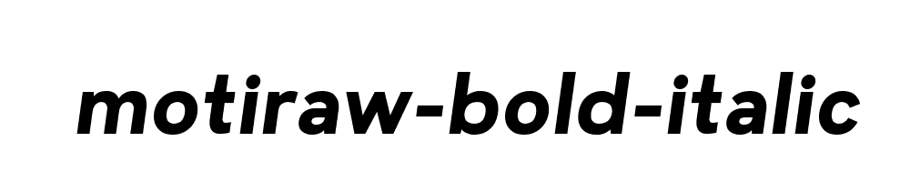 motiraw-bold-italic