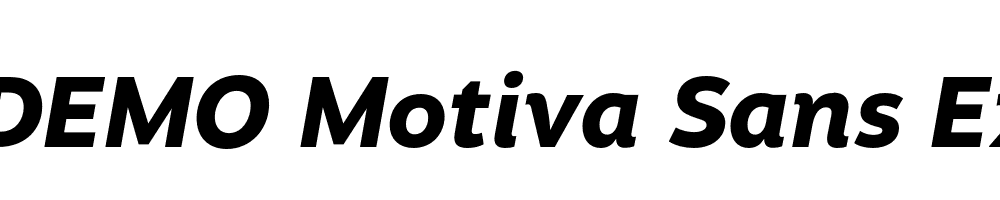  DEMO Motiva Sans Extra Bold Italic