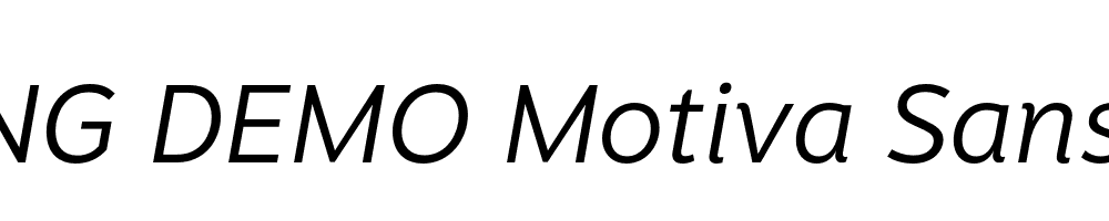  DEMO Motiva Sans Light Italic