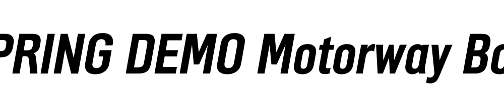  DEMO Motorway Bold Italic