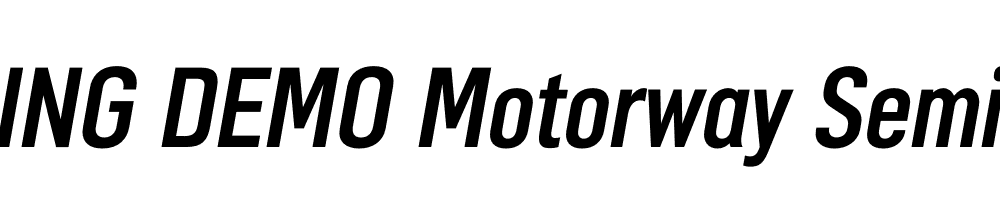  DEMO Motorway SemiBold Italic