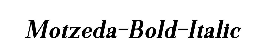 Motzeda-Bold-Italic