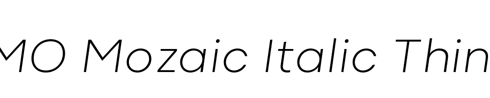 FSP DEMO Mozaic Italic Thin Regular