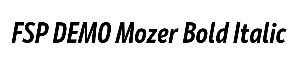 FSP DEMO Mozer Bold Italic