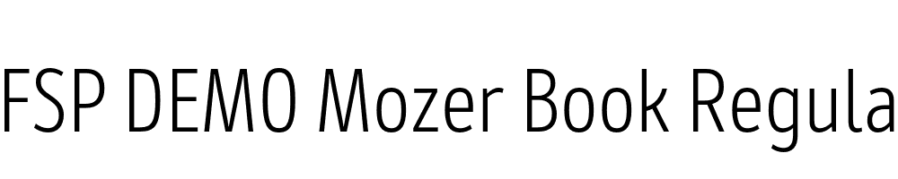 FSP DEMO Mozer Book Regular