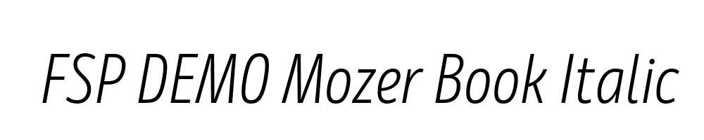 FSP DEMO Mozer Book Italic