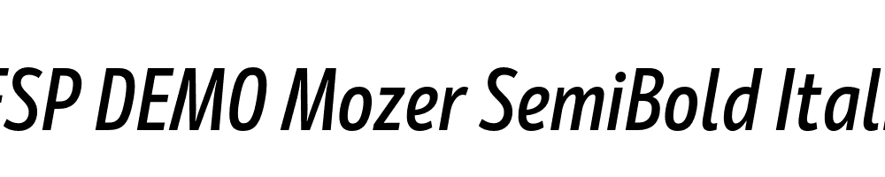 FSP DEMO Mozer SemiBold Italic