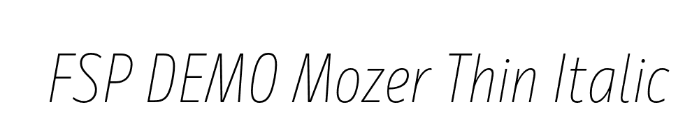 FSP DEMO Mozer Thin Italic