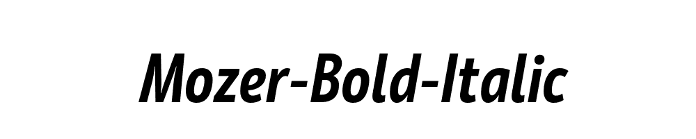 Mozer-Bold-Italic