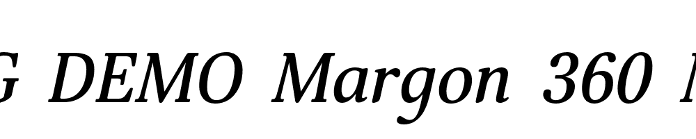  DEMO Margon 360 Medium Italic