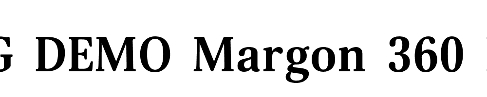  DEMO Margon 360 Bold Regular