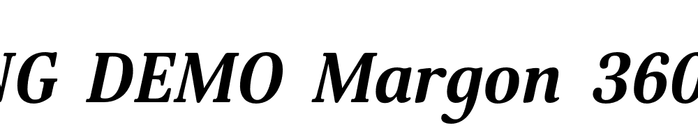  DEMO Margon 360 Bold Italic