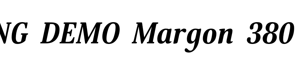  DEMO Margon 380 Bold Italic