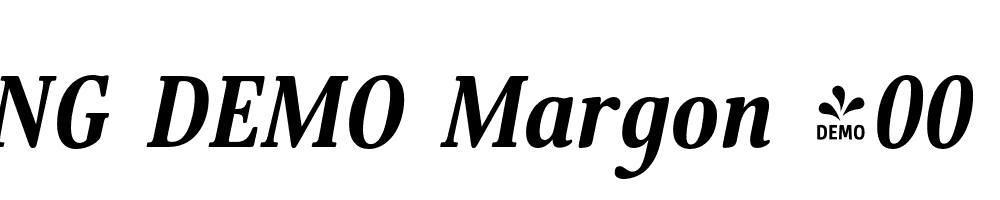  DEMO Margon 400 Bold Italic