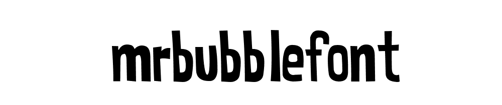 Mrbubblefont