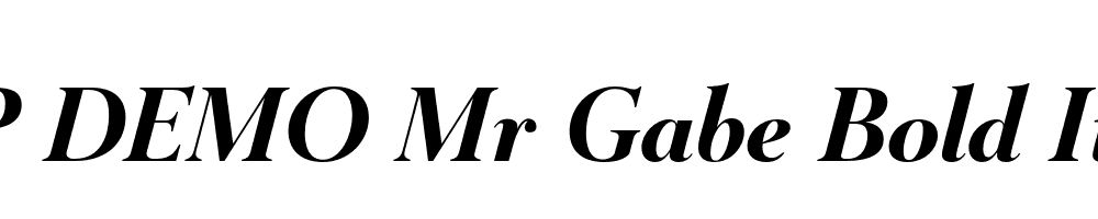 FSP DEMO Mr Gabe Bold Italic