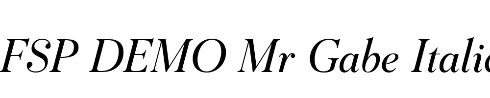 FSP DEMO Mr Gabe Italic