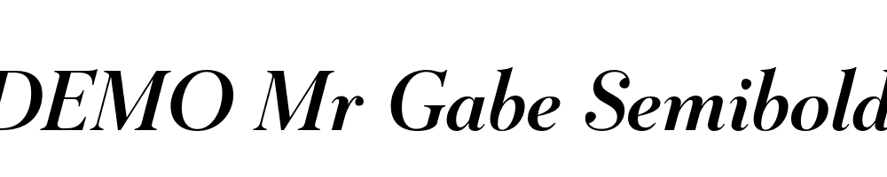 FSP DEMO Mr Gabe Semibold Italic