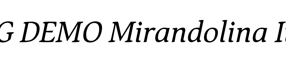  DEMO Mirandolina Italic Regular