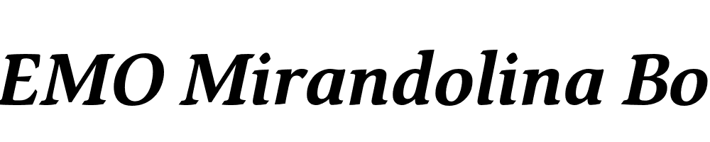  DEMO Mirandolina Bold Italic Regular