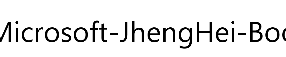 Microsoft-JhengHei-Boot