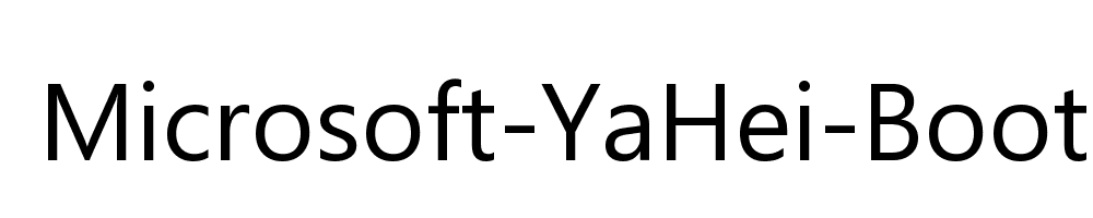 Microsoft-YaHei-Boot