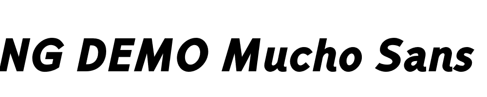  DEMO Mucho Sans Black Italic