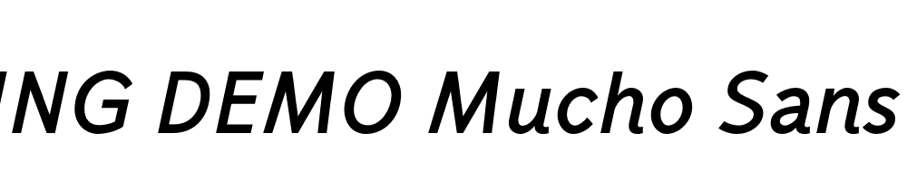  DEMO Mucho Sans Bold Italic