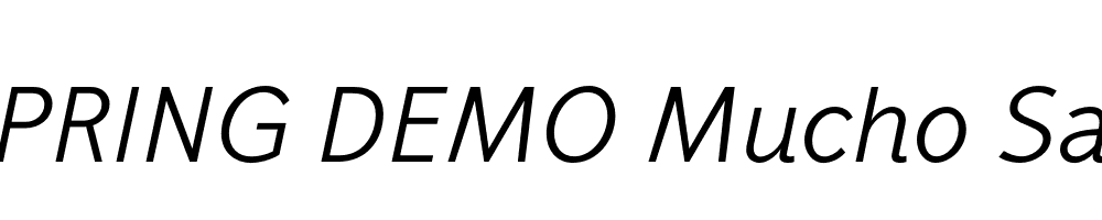  DEMO Mucho Sans Italic