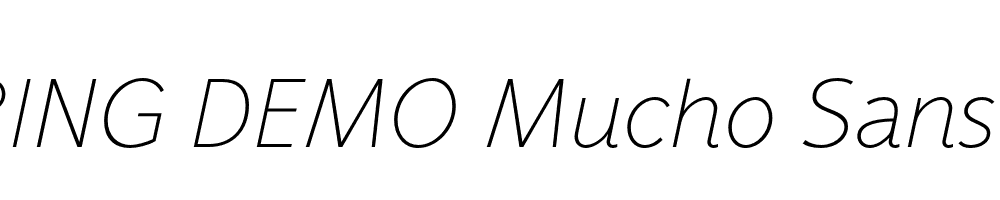  DEMO Mucho Sans Thin Italic