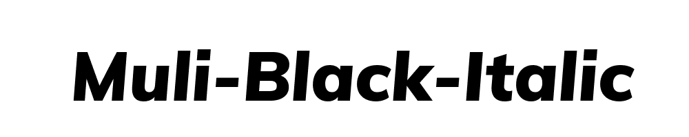 Muli-Black-Italic