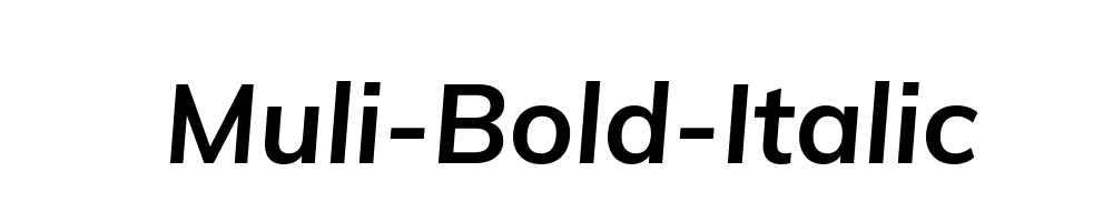 Muli-Bold-Italic