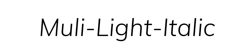 Muli-Light-Italic