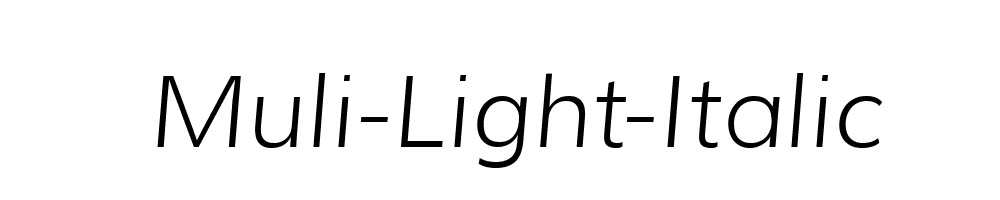 Muli-Light-Italic