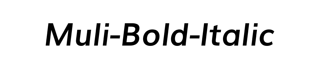 Muli-Bold-Italic