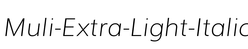 Muli-Extra-Light-Italic