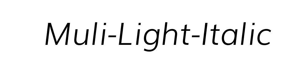 Muli-Light-Italic