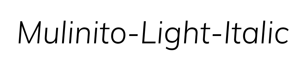 Mulinito-Light-Italic