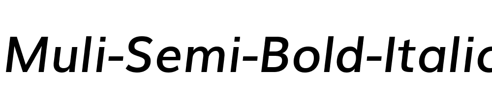 Muli-Semi-Bold-Italic