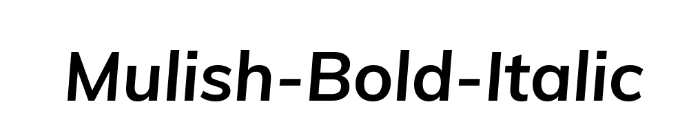 Mulish-Bold-Italic