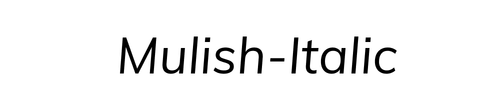 Mulish-Italic