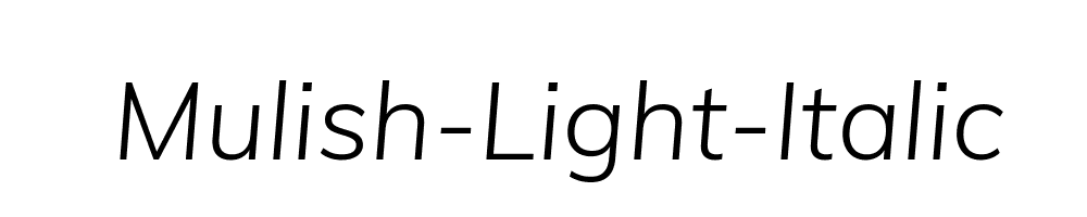 Mulish-Light-Italic