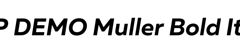 FSP DEMO Muller Bold Italic